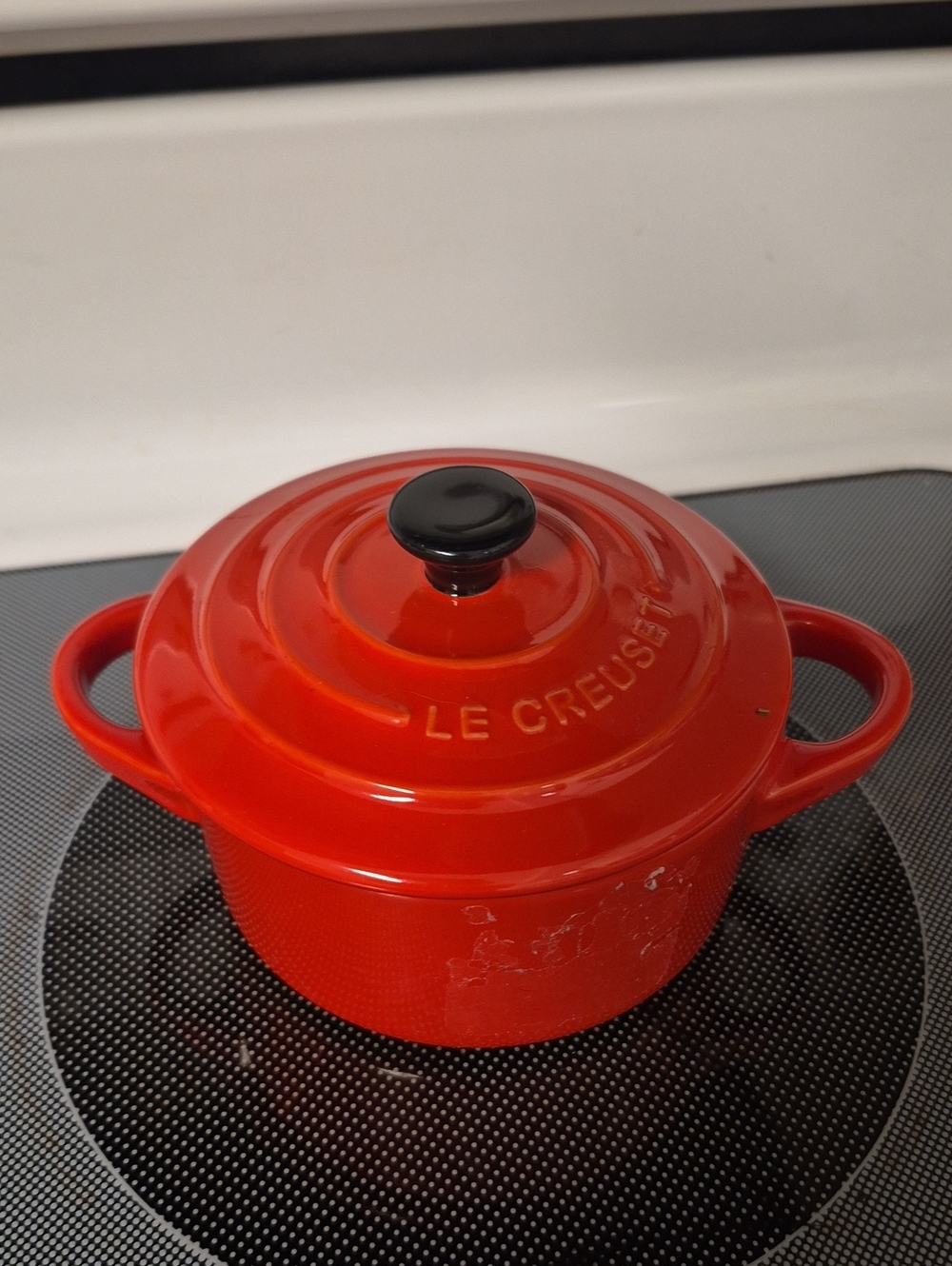 Le Creuset Cerise Red Mini Cocotte Dutch Cast Iron Oven Dish Bowl NEW